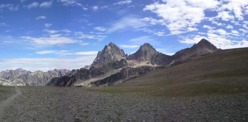 The Tetons from the West, on our grad backcountry trip